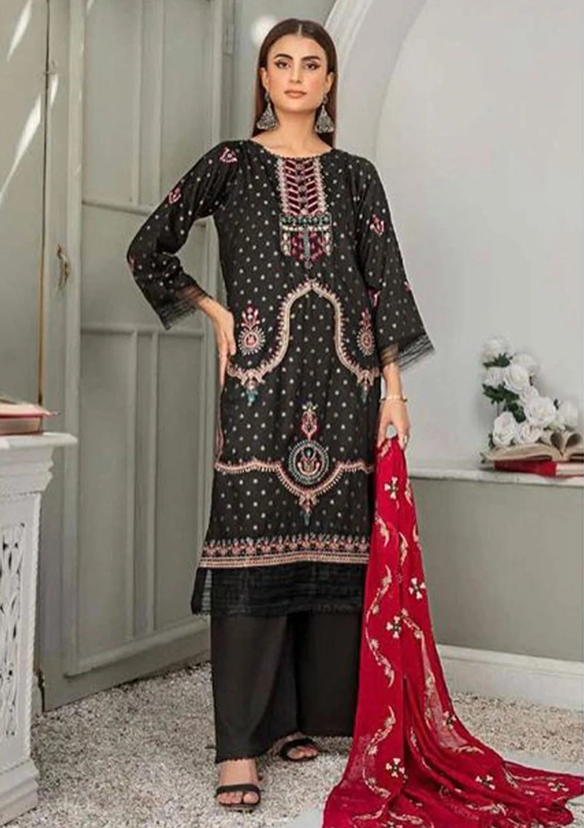 Alif Airjet Emb Viscose'23 Vol-30 D-05 - Mohsin Saeed Fabrics
