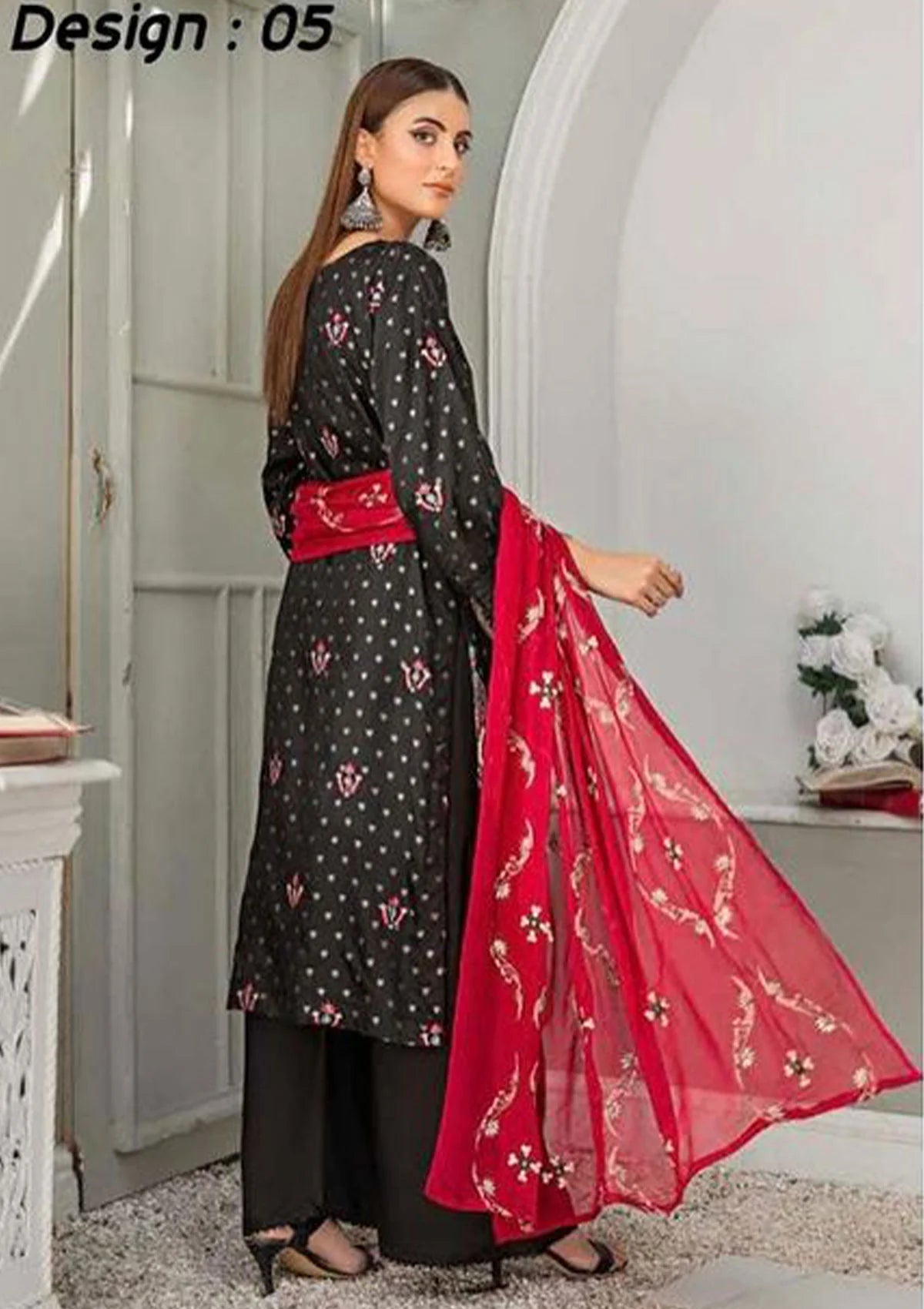 Alif Airjet Emb Viscose'23 Vol-30 D-05 - Mohsin Saeed Fabrics