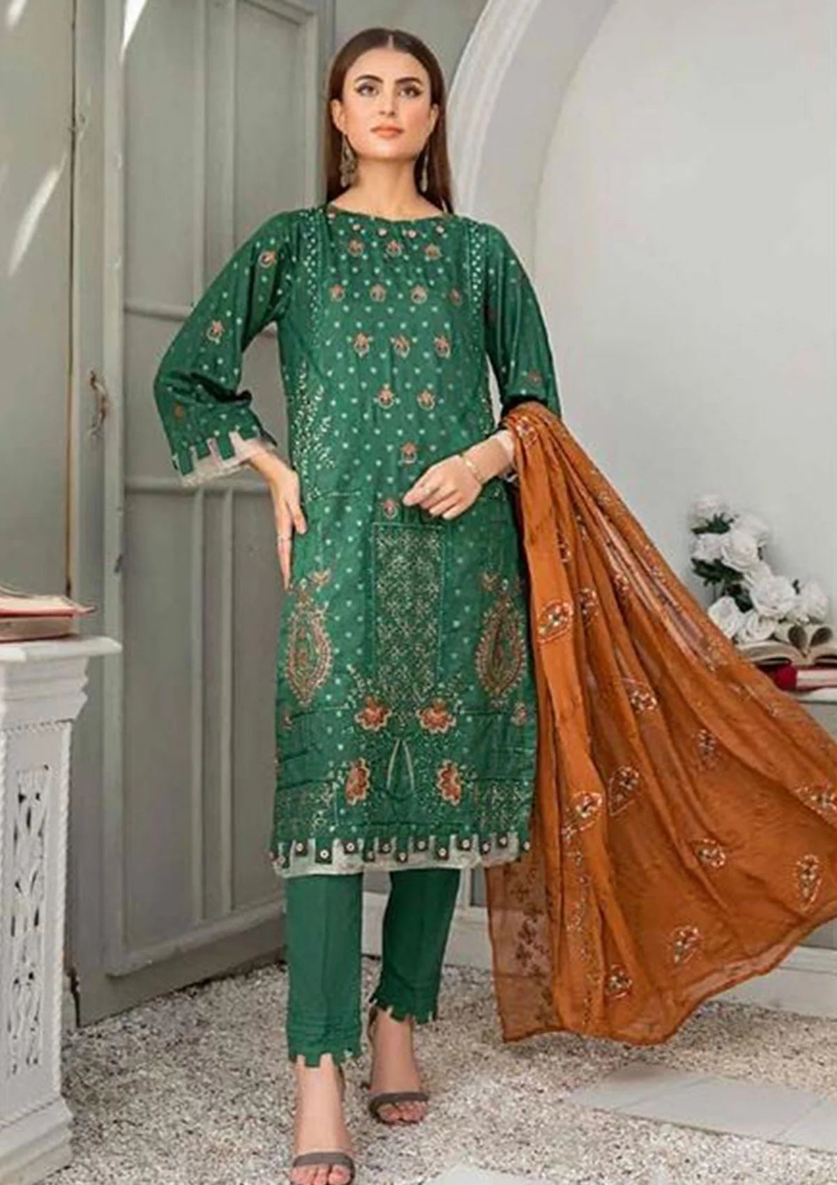 Alif Airjet Emb Viscose'23 Vol-30 D-06 - Mohsin Saeed Fabrics