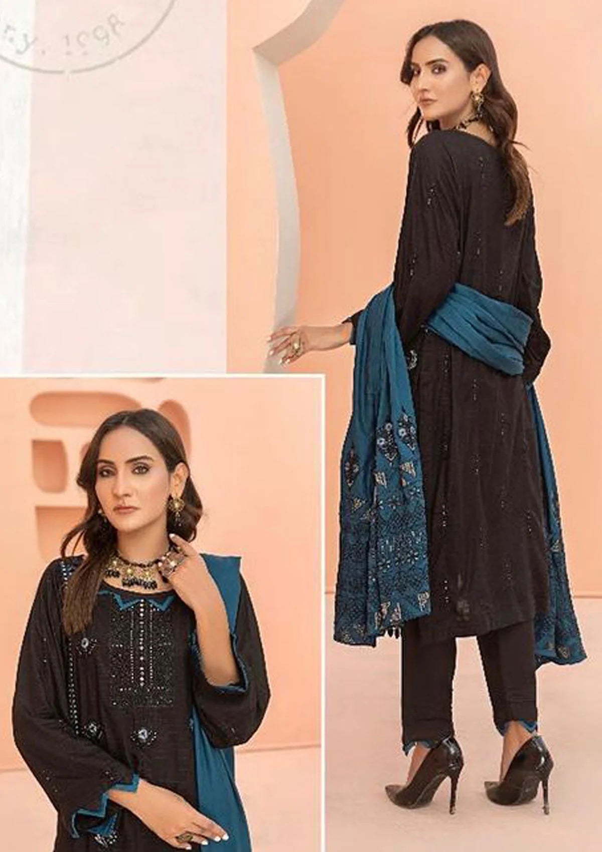 Alif Airjet Emb Viscose'23 Vol-33 D-05 - Mohsin Saeed Fabrics