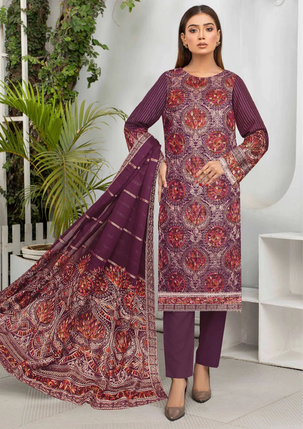 Alif Emb Airjet Lawn'24 Vol-17 D-05 - Mohsin Saeed Fabrics