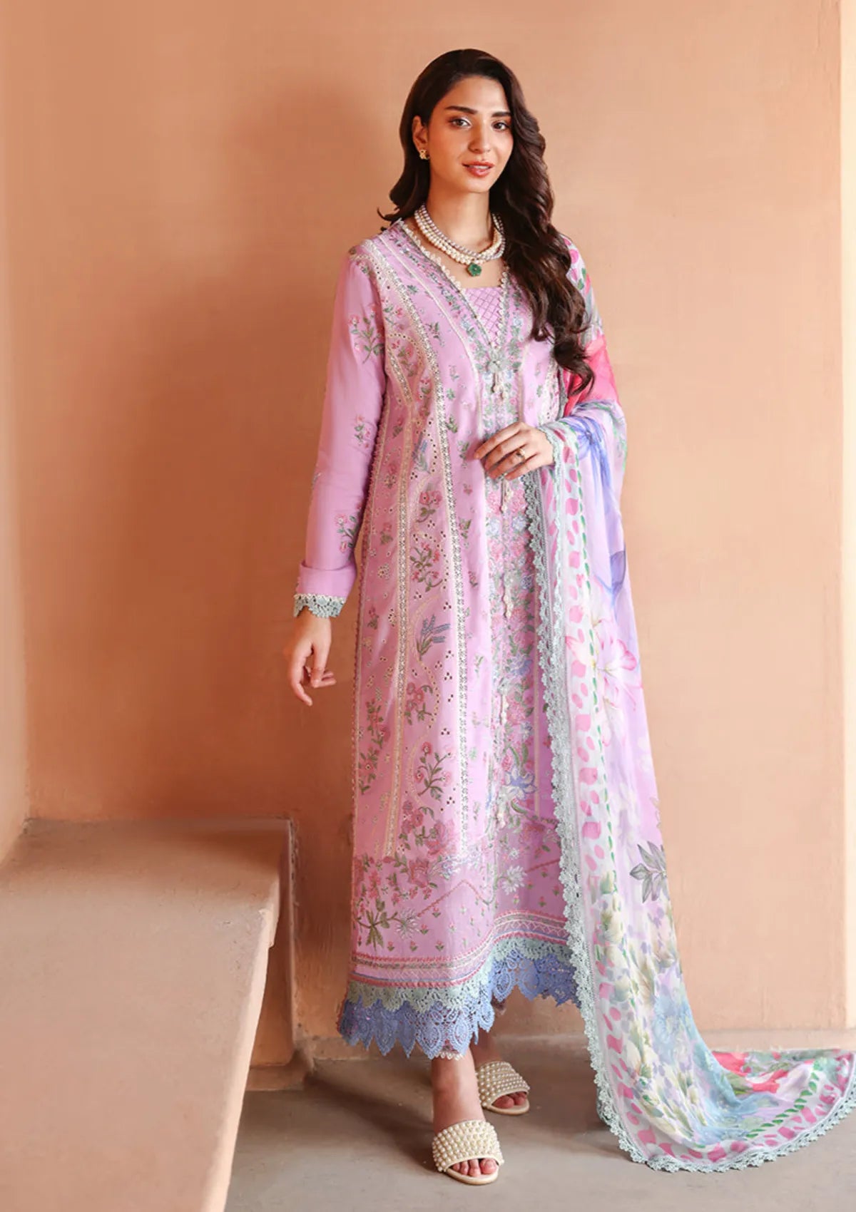 Roheenaz Summer Reverie Luxury Lawn'26 D-205 Ardor