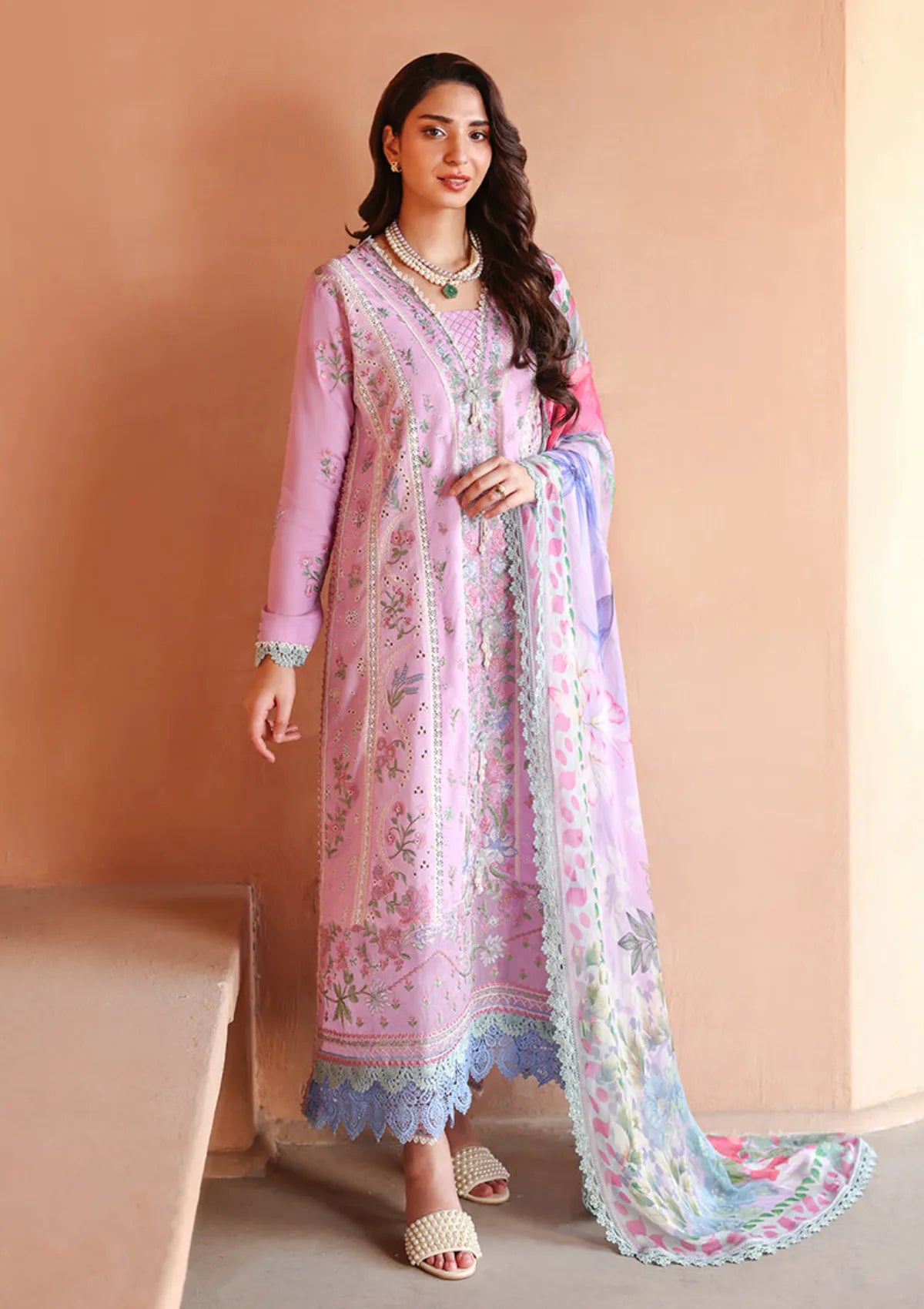 Roheenaz Summer Reverie Luxury Lawn'26 D-205 Ardor