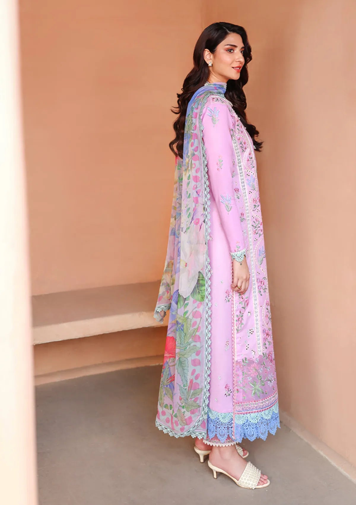 Roheenaz Summer Reverie Luxury Lawn'26 D-205 Ardor