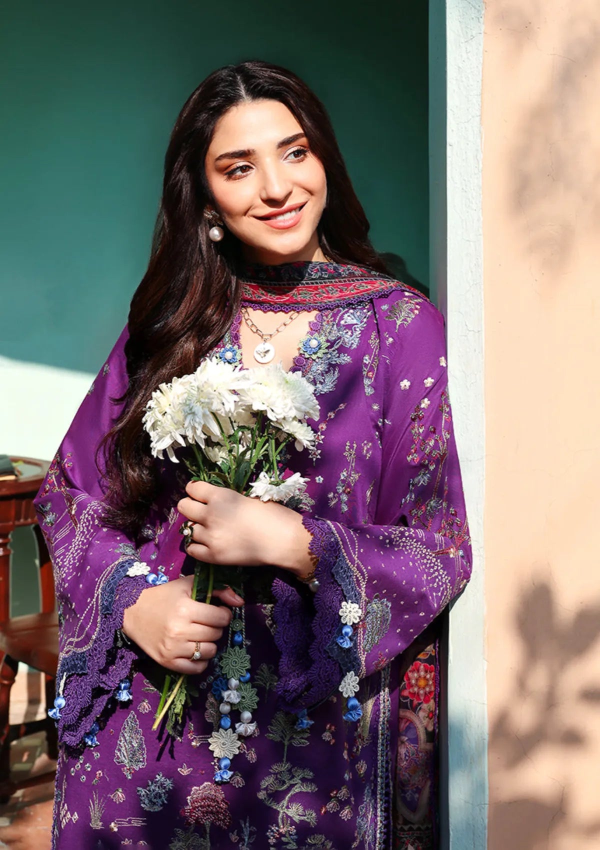 Roheenaz Summer Reverie Luxury Lawn'26 D-204 Aurelia