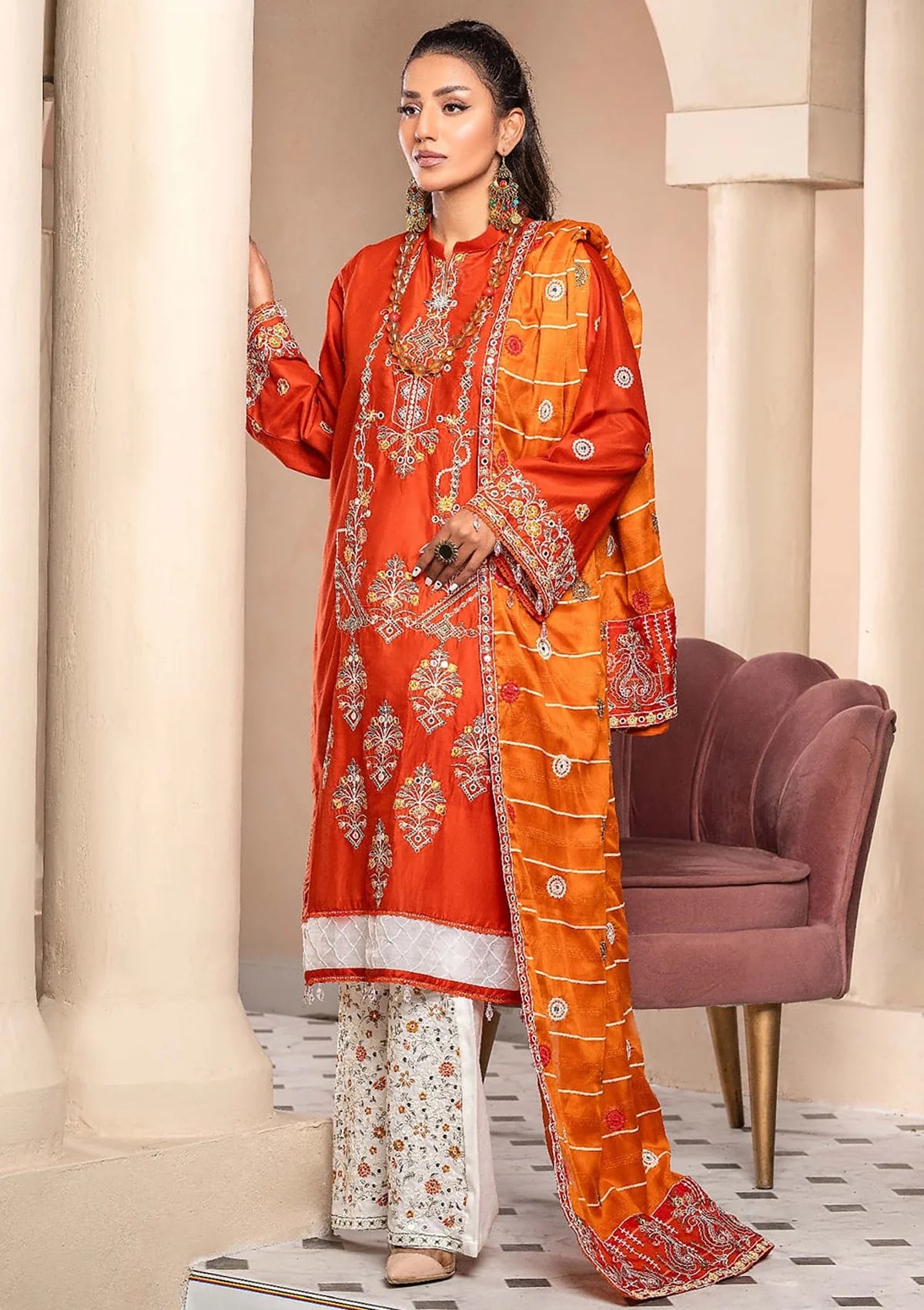 Ayfar By Usman Kashif'24 Vol-19 D-08 - Mohsin Saeed Fabrics