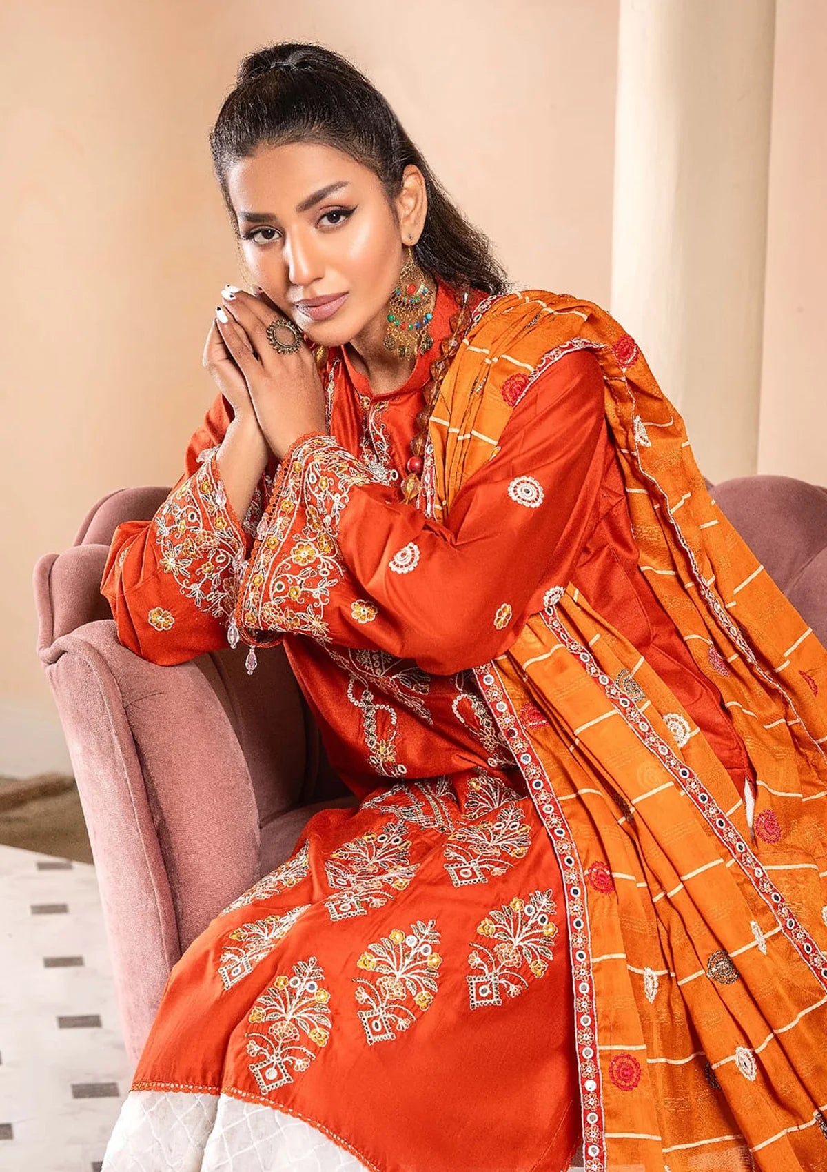 Ayfar By Usman Kashif'24 Vol-19 D-08 - Mohsin Saeed Fabrics