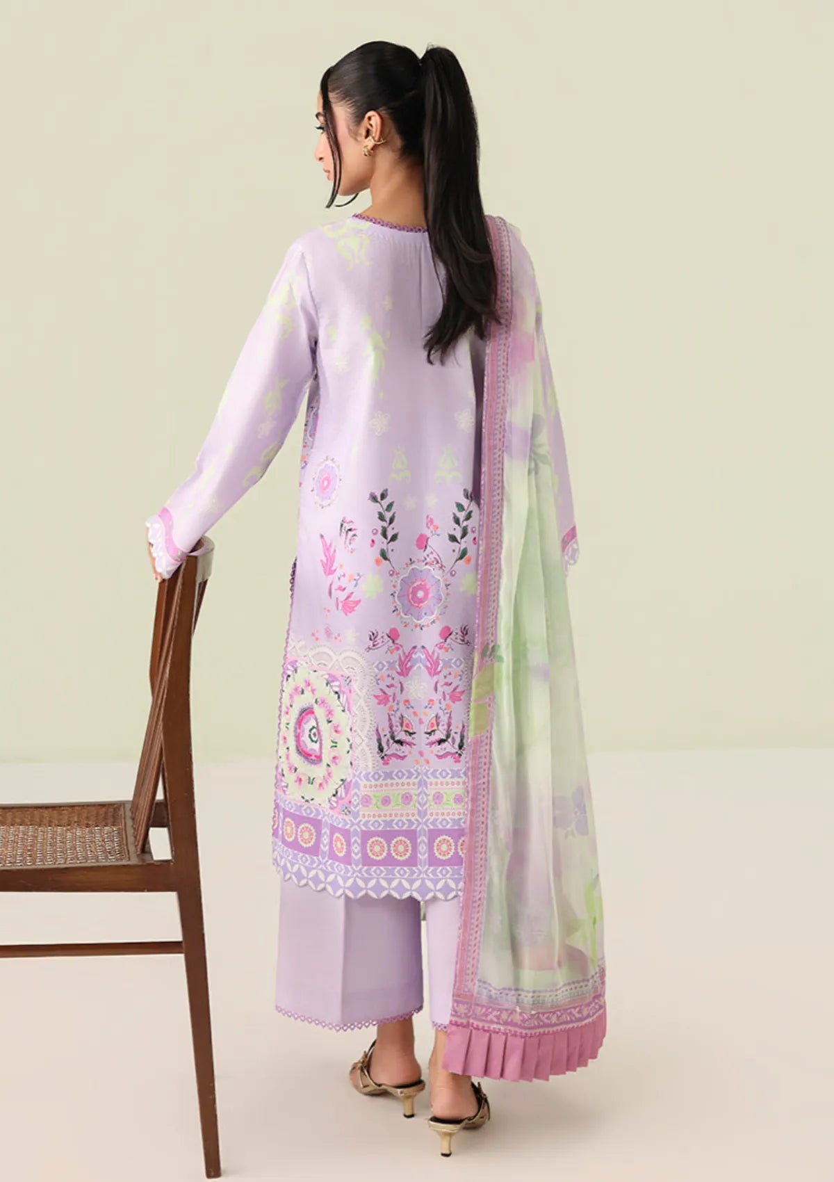 Roheenaz Rosette Lawn'26 D-63A Azure days