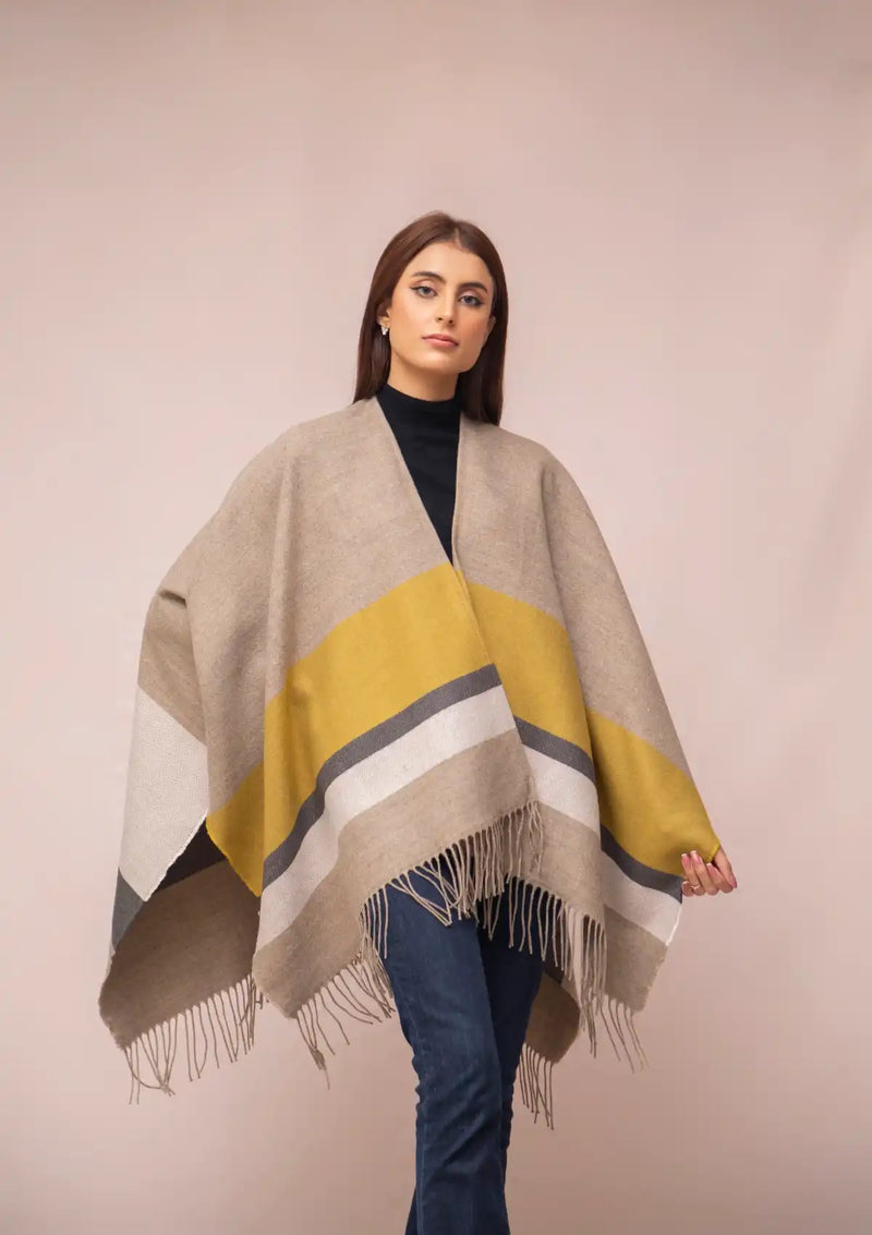 Manahil Winter Cape Shawls'23 CS-33