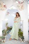 Shayzal By Mona Emb Pret SW 01-Pastel Green - Mohsin Saeed Fabrics