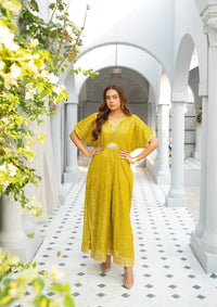 Ishq Murshid by Mona WA 03-KAFTAN-MUSTARD