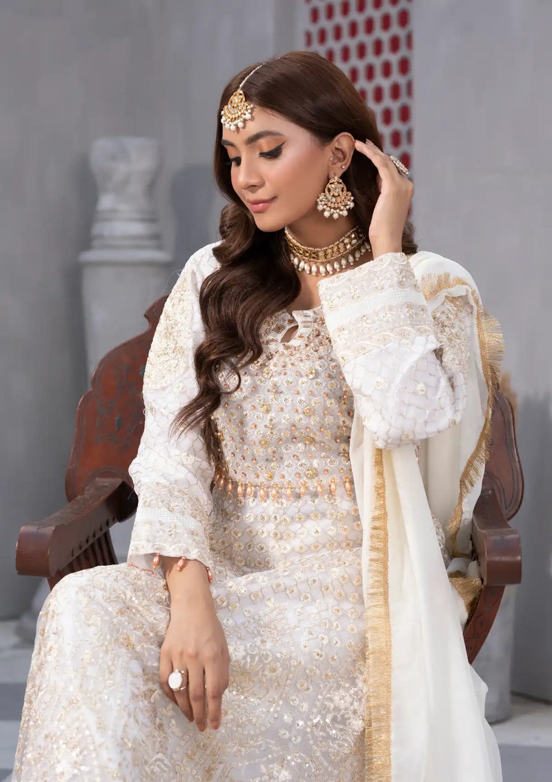 MONA EMBROIDERED KURTI-B-002-FOR THE LOVE OFF WHITE