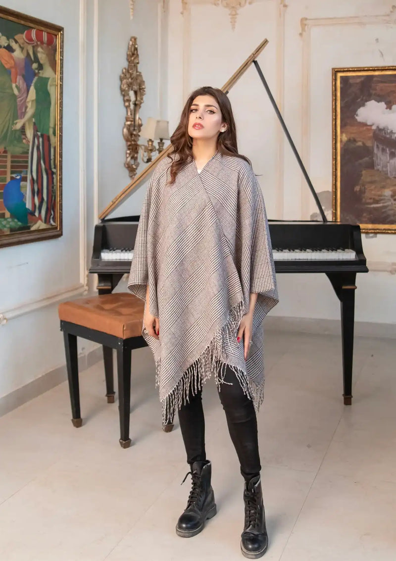 Manahil Winter Cape Shawls'23 CS-53