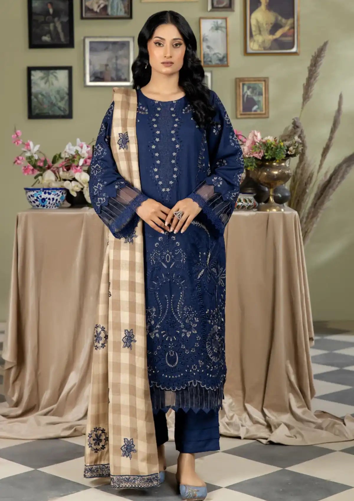 Marjjan Resham Wool'24 MDS-67 NAVY BLUE