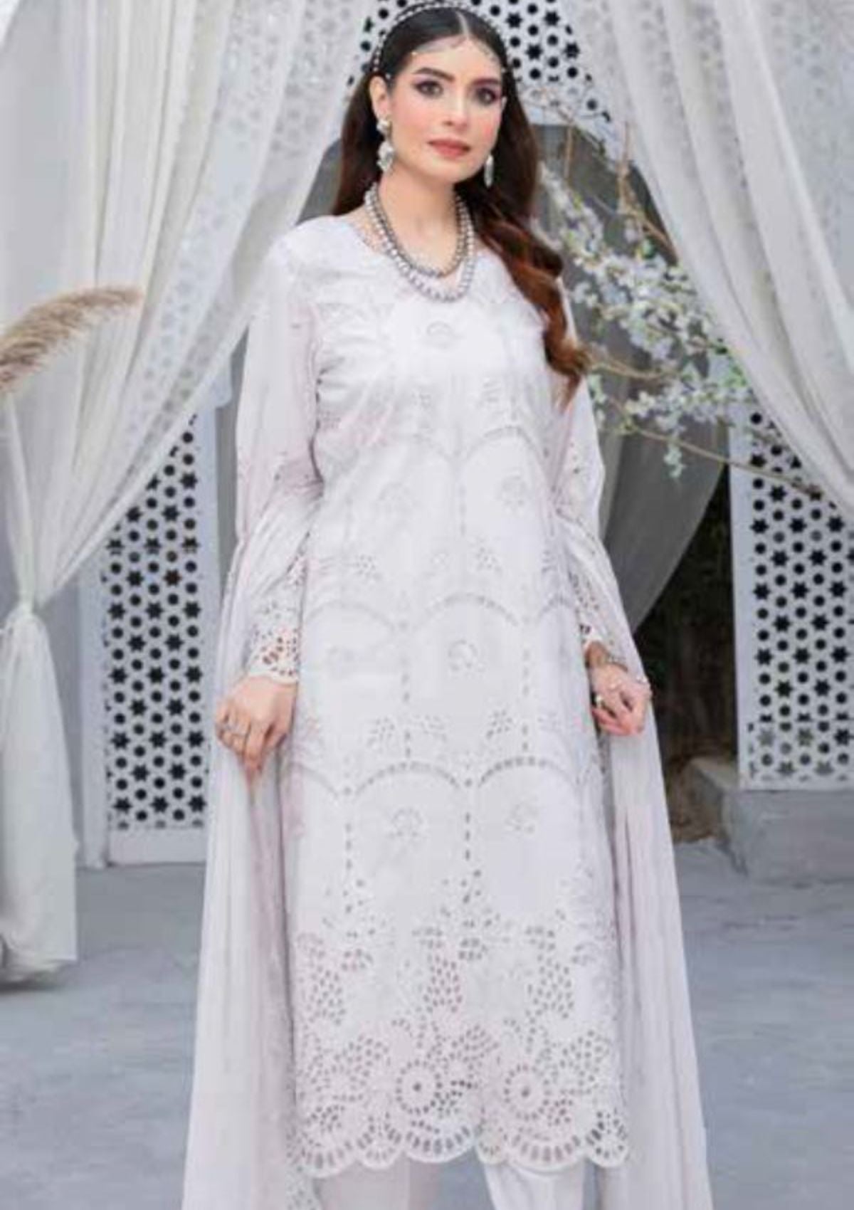 Afsanay Lawn By Bin Rashid'24 D-04 - Mohsin Saeed Fabrics