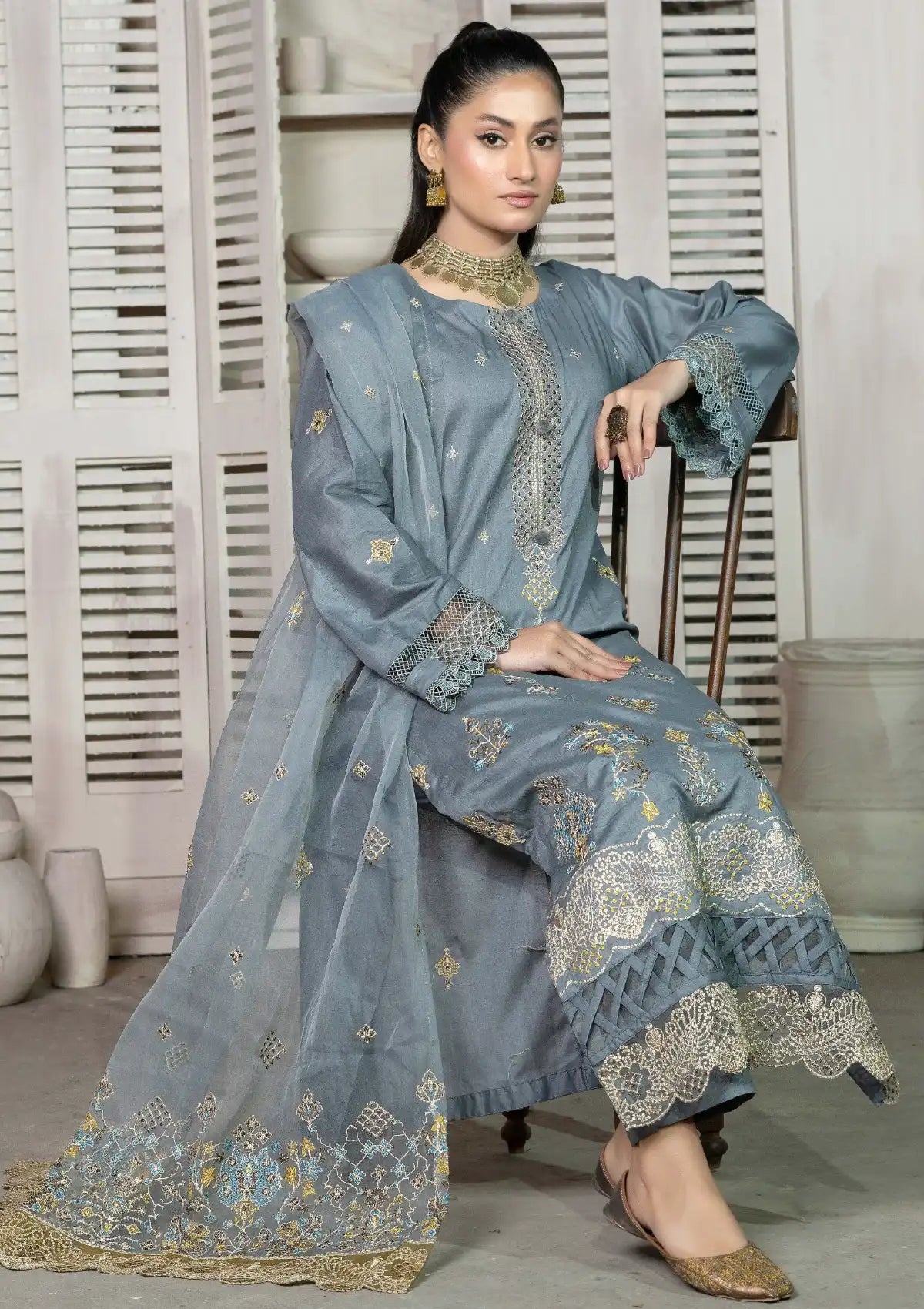 Bin Rashid Gul E Bahar Emb Lawn'25 D-03 Mohsin Saeed Fabrics Bin Rashid Gul E Bahar Emb Lawn'25 D-03 Mohsin Saeed Fabrics