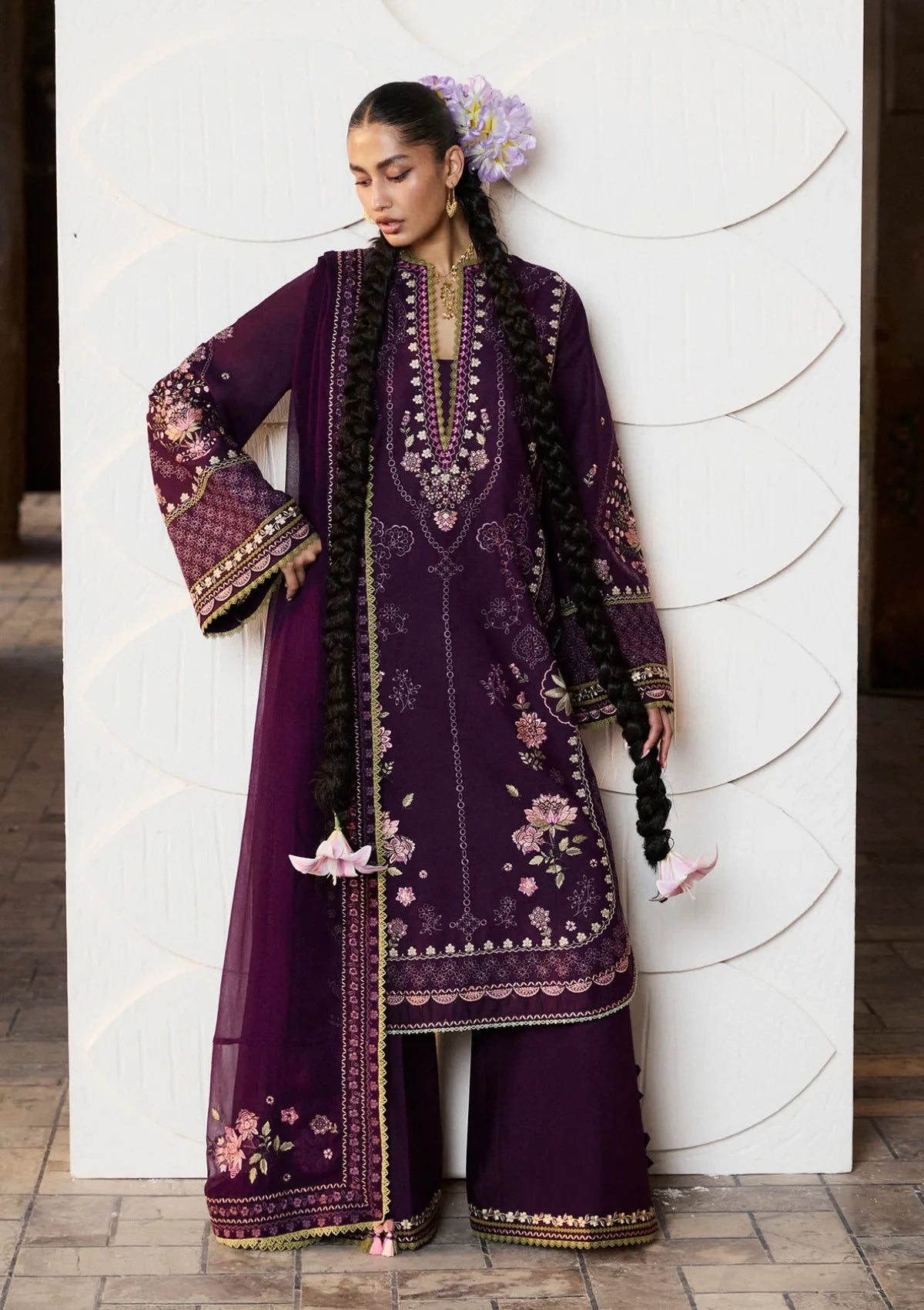 Hussain Rehar Zan Luxury Lawn'26 -Banafsh