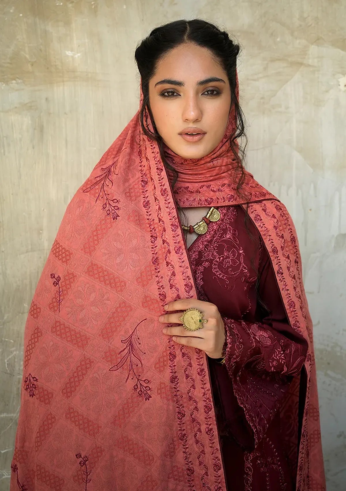 Mushq Hemline Bukhara Winter Edit'26 D-01 Bukhara Bloom
