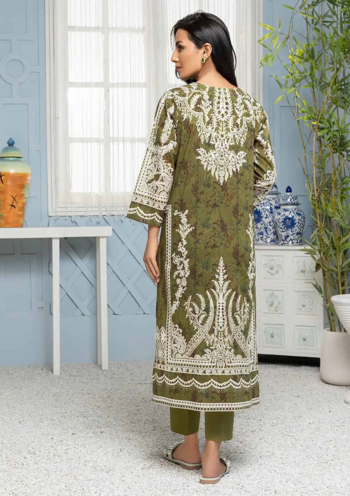 Limelight Printed'24 2 Pcs U-2897 Green - Mohsin Saeed Fabrics