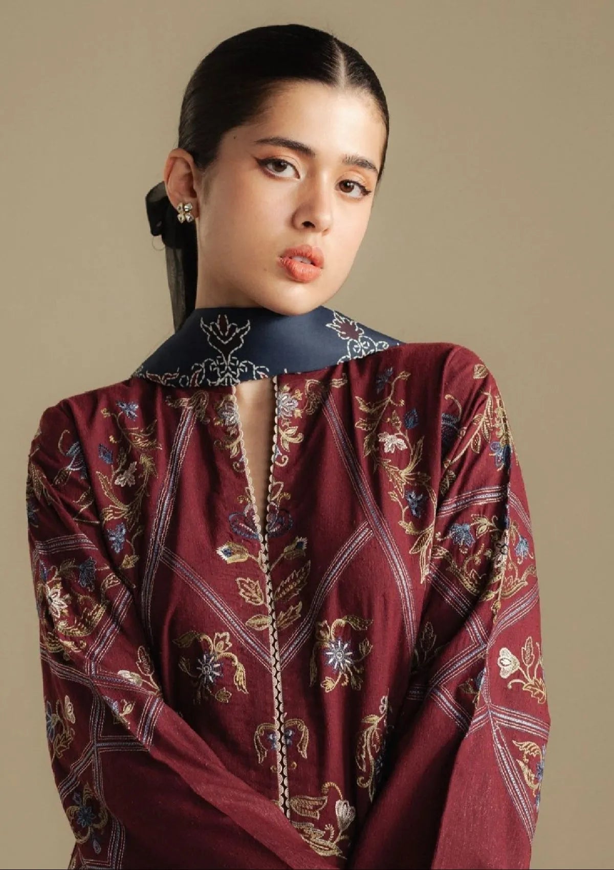 Coco By Zara Shahjahan Winter'25 D-04 B Coral