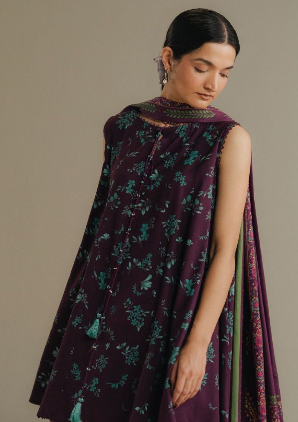 Coco By Zara Shahjahan Drop-5 Prints'25 D-02B Wild Fern