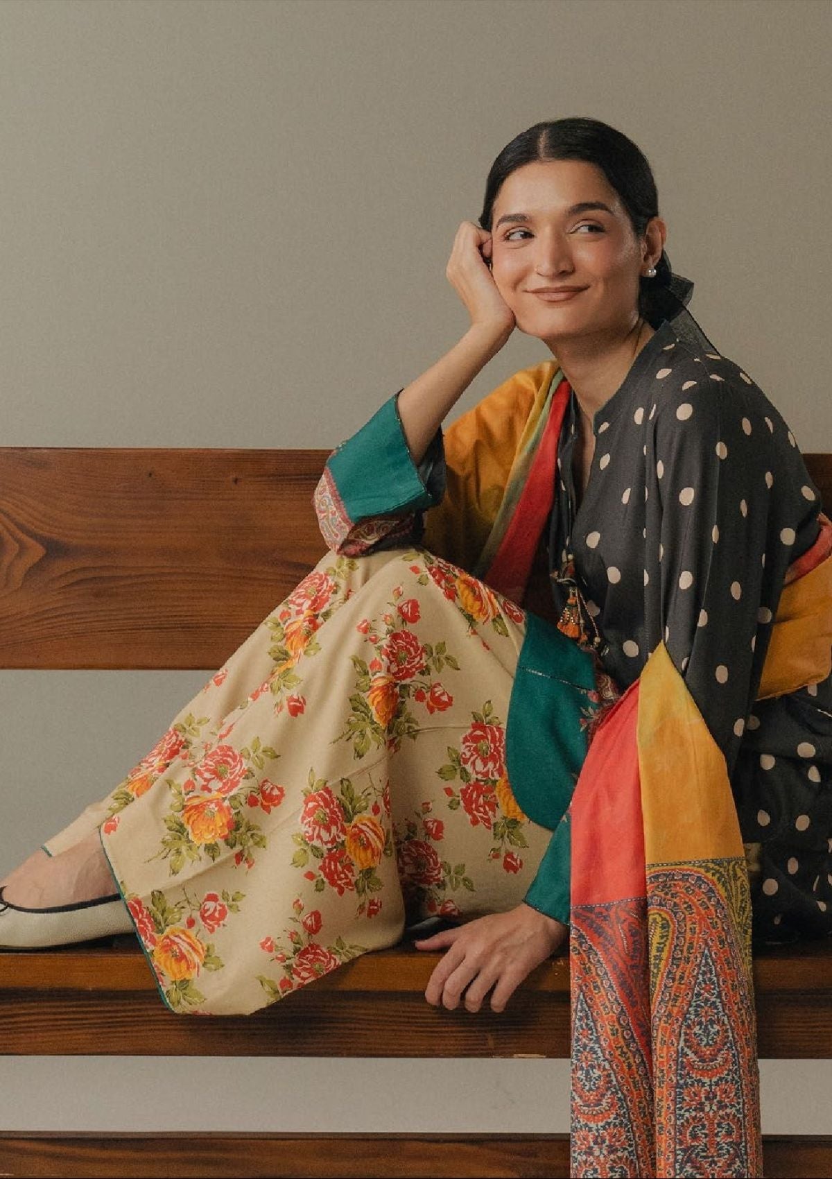 Coco By Zara Shahjahan Drop-5 Prints'25 D-03A Paper Moon