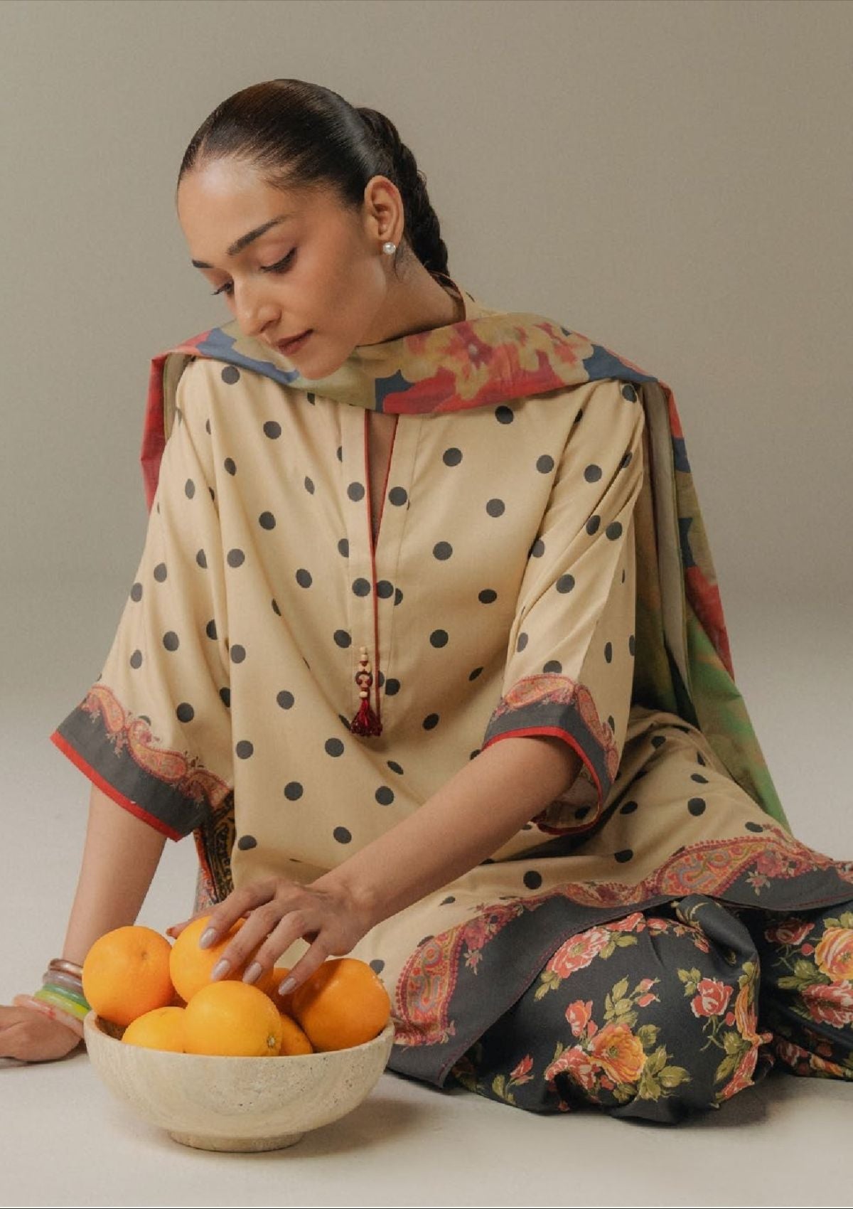 Coco By Zara Shahjahan Drop-5 Prints'25 D-03B Paper Moon