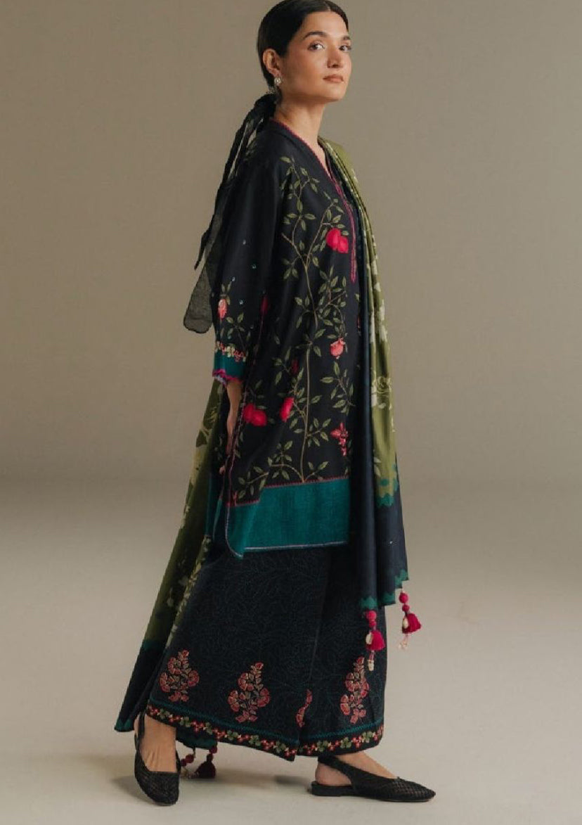 Coco By Zara Shahjahan Drop-5 Prints'25 D-04A Sienna Field