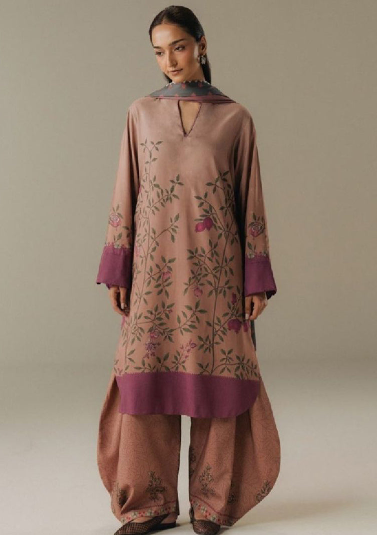 Coco By Zara Shahjahan Drop-5 Prints'25 D-04B Sienna Field