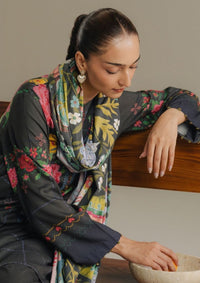 Coco By Zara Shahjahan Drop-5 Prints'25 D-05A Olive Hour