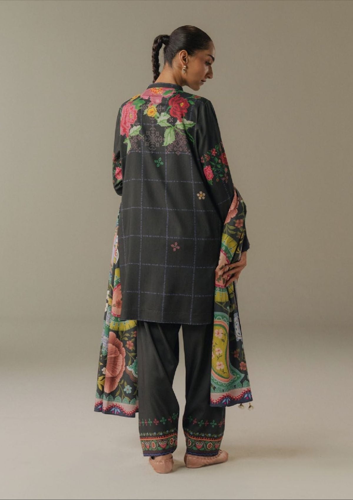 Coco By Zara Shahjahan Drop-5 Prints'25 D-05A Olive Hour