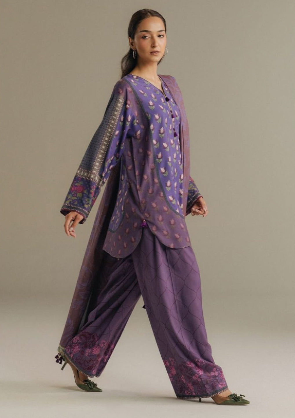 Coco By Zara Shahjahan Drop-5 Prints'25 D-07A Soft Current