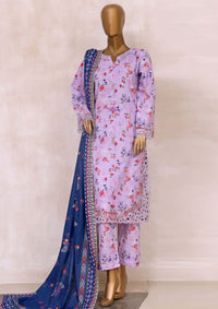 Sadabahar Winter Daily Pret 3 Pcs'23 RTW-6897 (Lilac) - Mohsin Saeed Fabrics