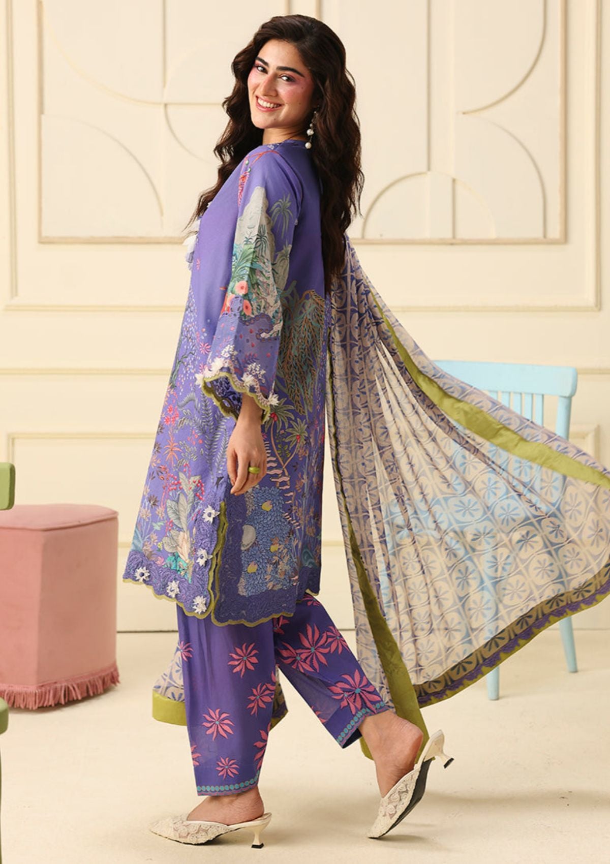 Hemline By Mushq Solail Pirnts'26 D-307 Camellia Kiss