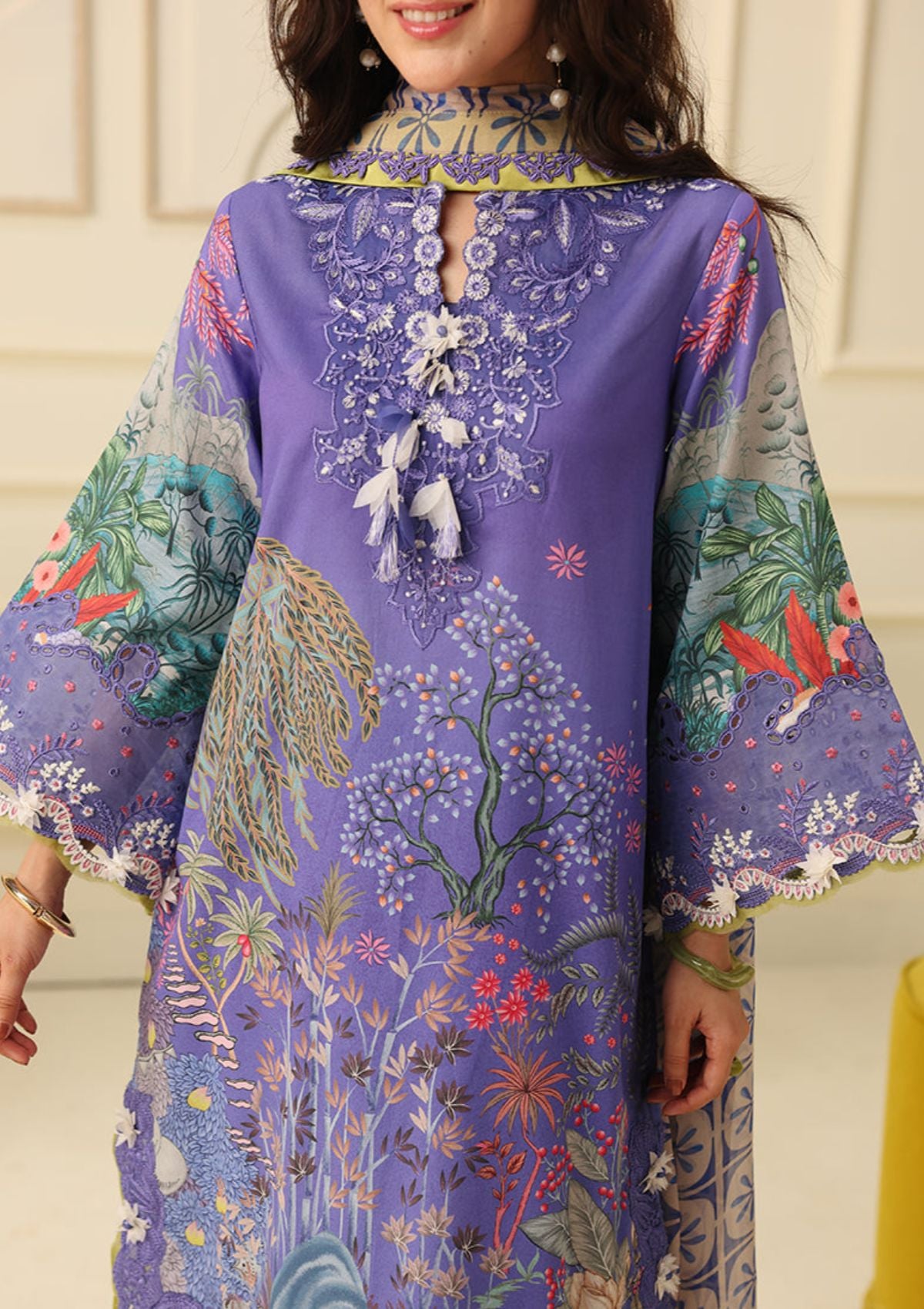 Hemline By Mushq Solail Pirnts'26 D-307 Camellia Kiss