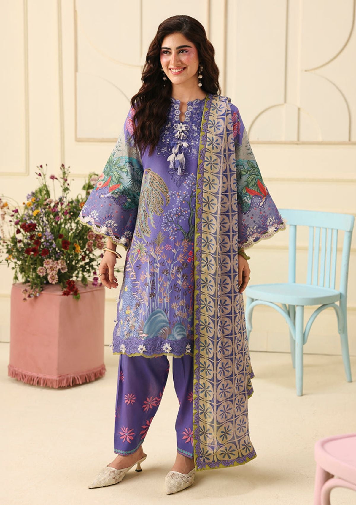 Hemline By Mushq Solail Pirnts'26 D-307 Camellia Kiss