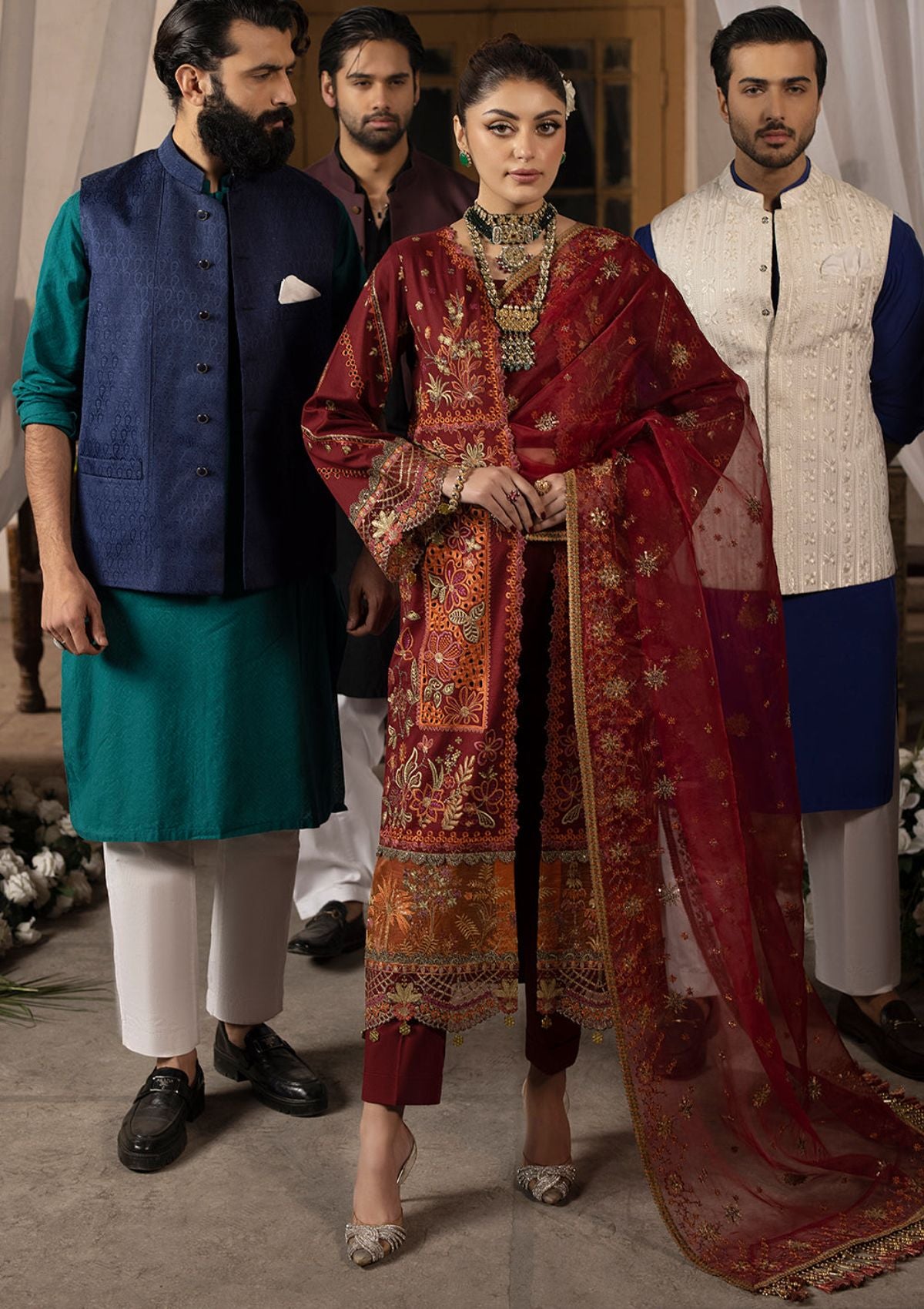Mahrukh by Mahnur Luxury Lawn'24 CARNATION-04B – Mohsin Saeed Fabrics