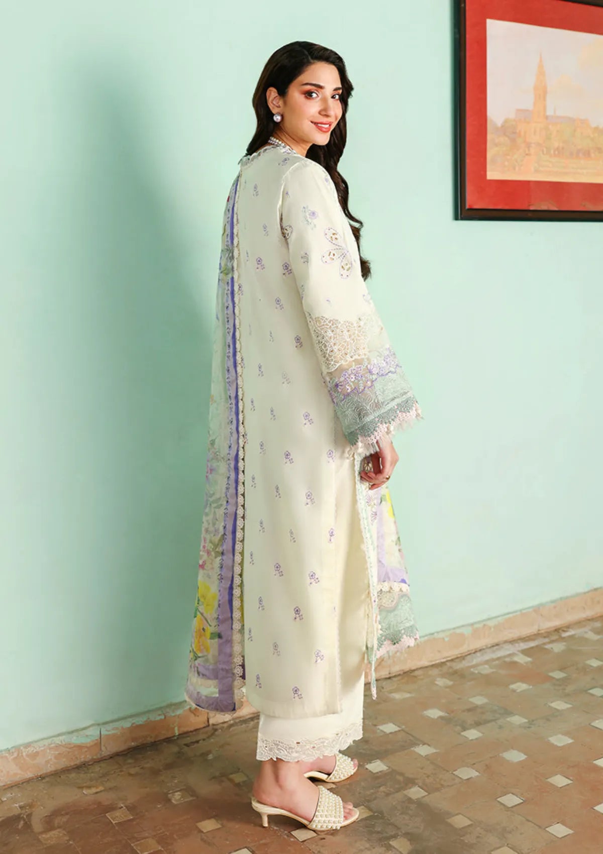 Roheenaz Summer Reverie Luxury Lawn'26 D-202 Celestia