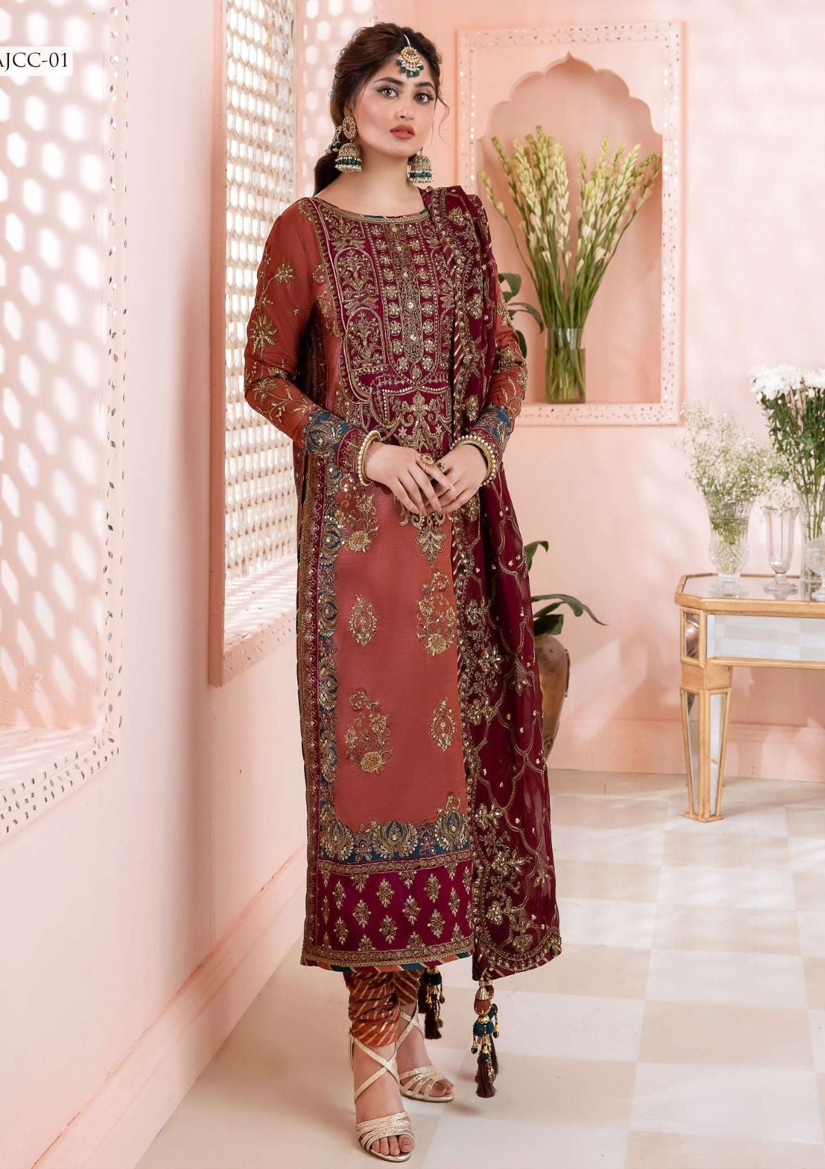 Asim Jofa Chandni Luxury Chiffon'23 AJCC-01 - Mohsin Saeed Fabrics