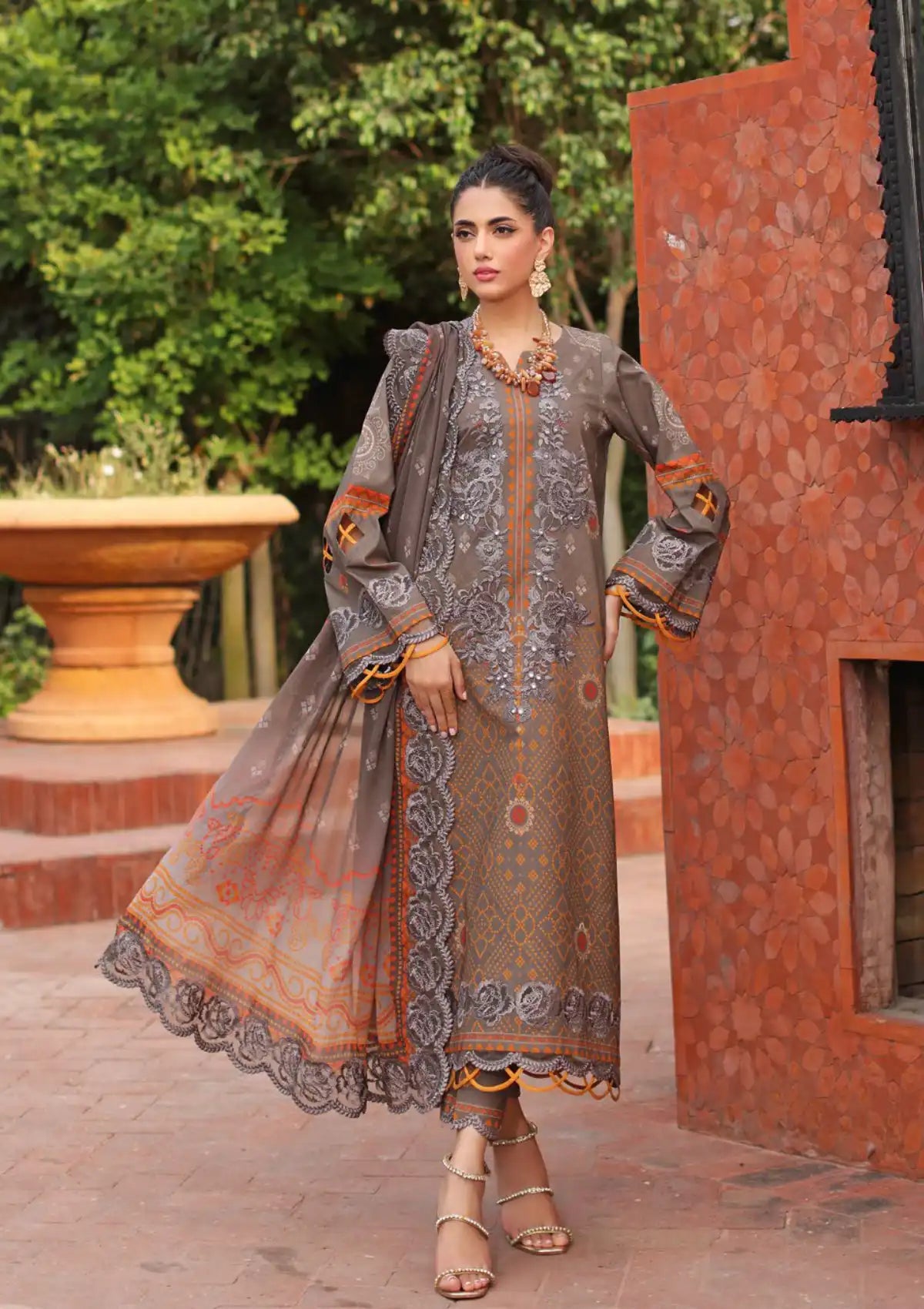 business formal dress male Charizma Combination Emb Lawn'25 Vol-04 CCS4-27 – Mohsin Saeed Fabrics