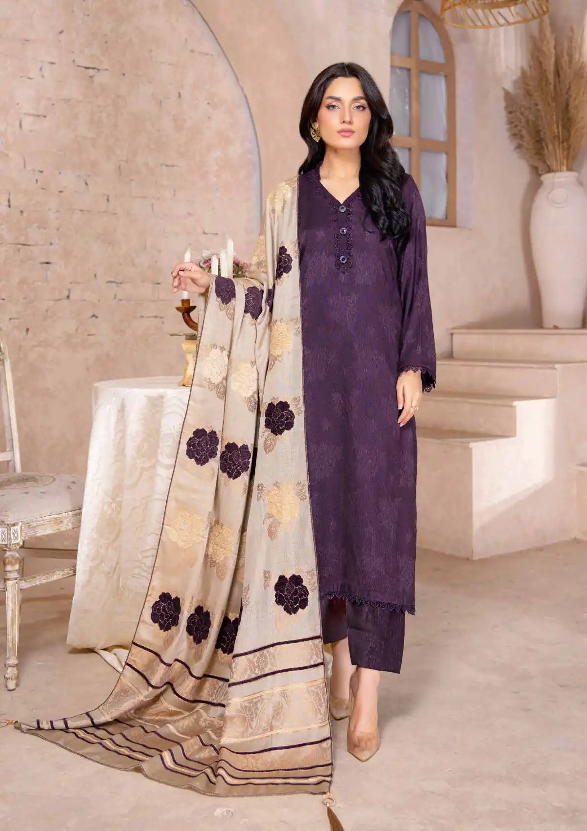 Chehra By Riaz Arts Self Jacquard'24 D-05