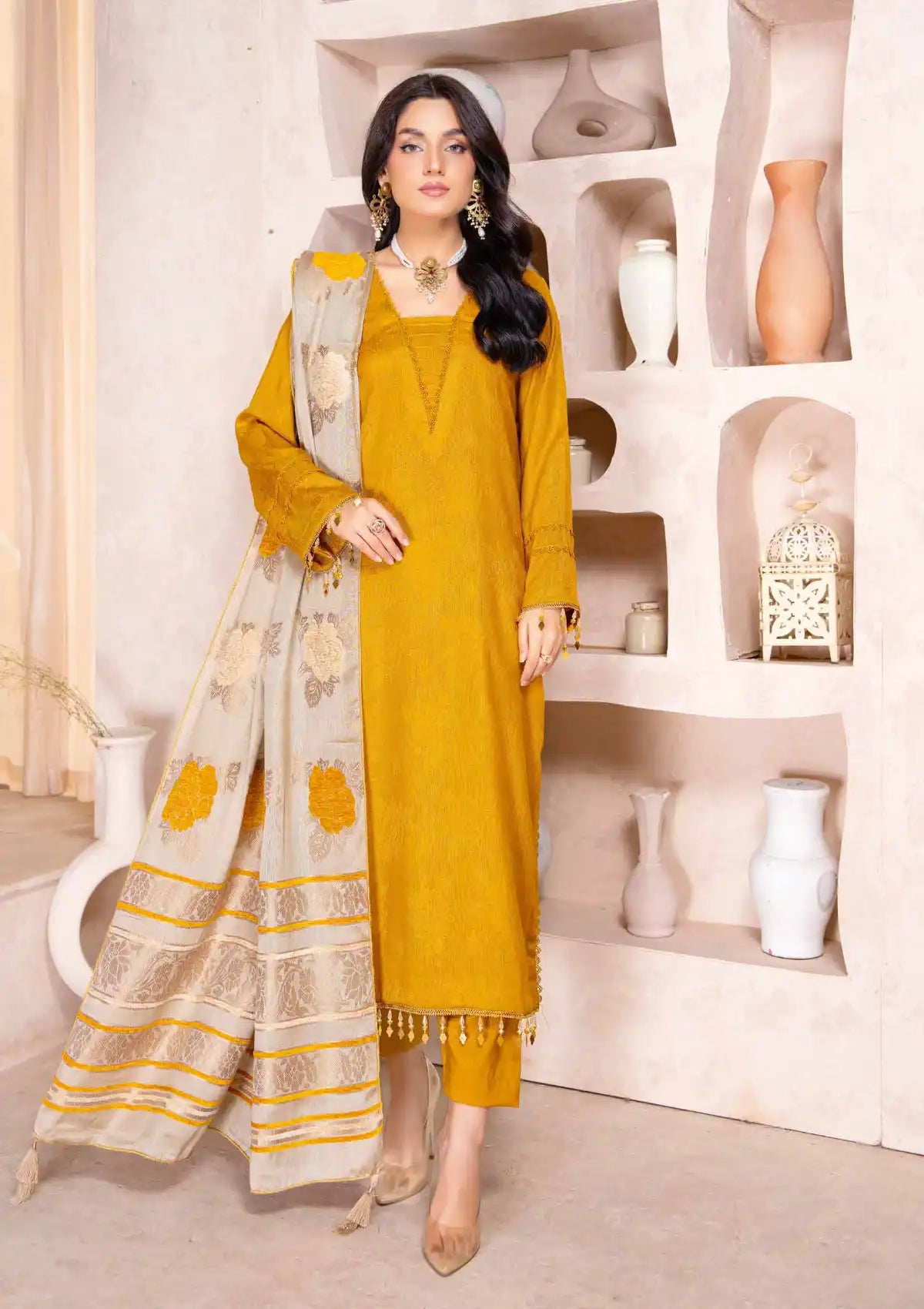Chehra By Riaz Arts Self Jacquard'24 D-01