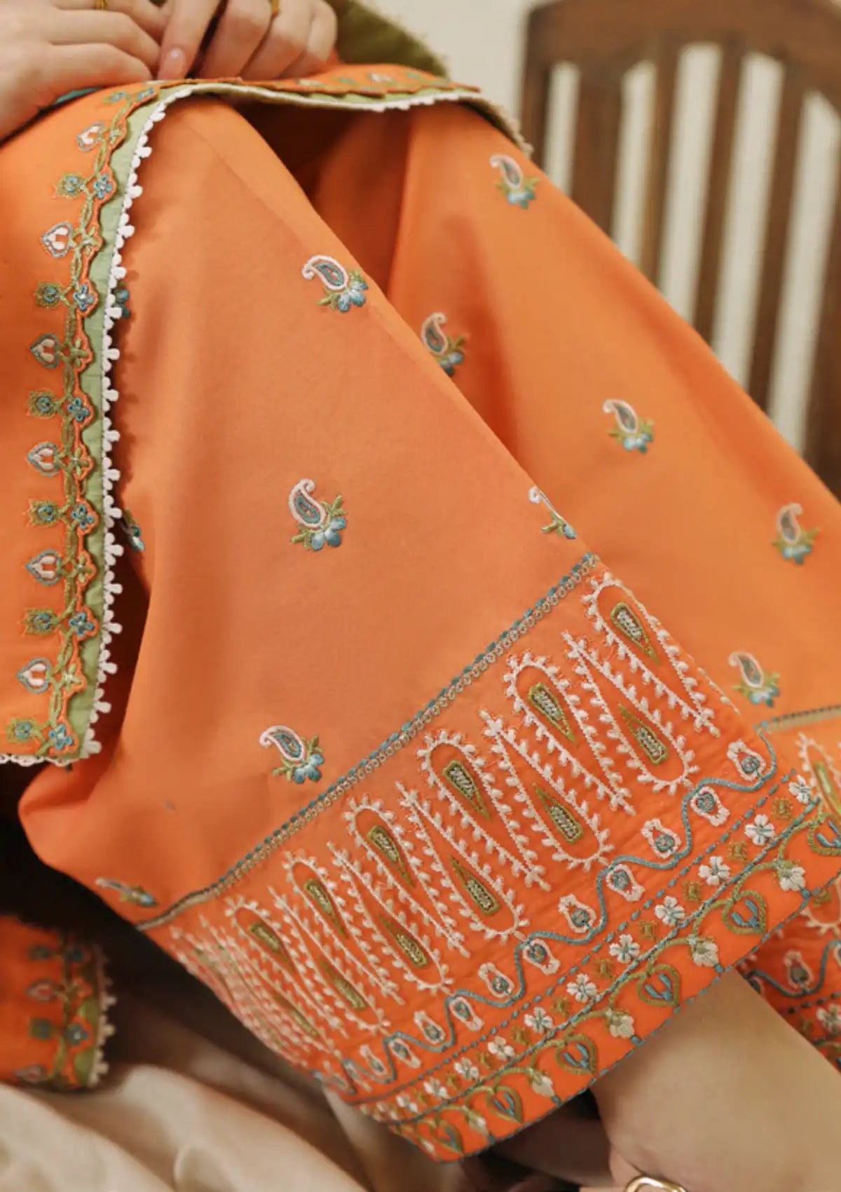 Coco By Zara Shahjahan Lawn'24 D-09B-MORNI - Mohsin Saeed Fabrics