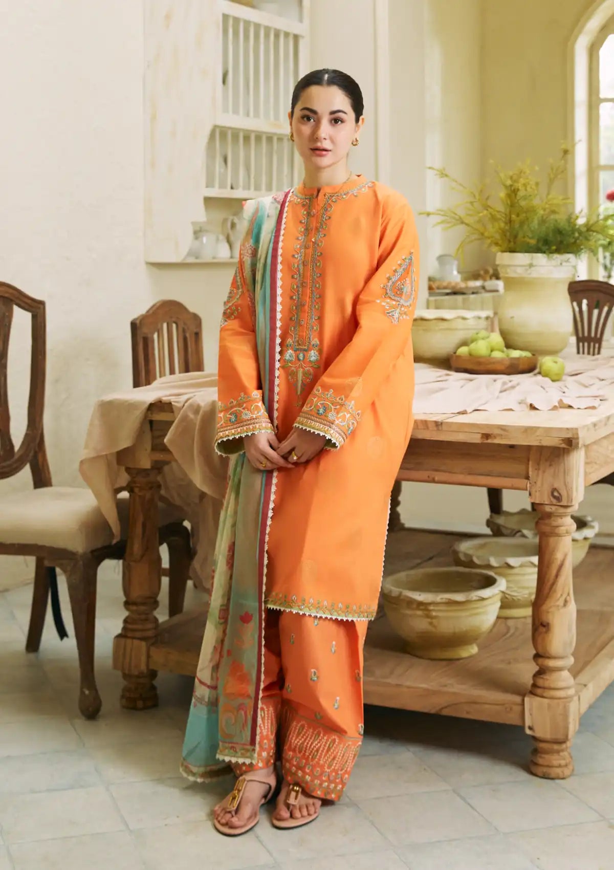 Coco By Zara Shahjahan Lawn'24 D-09B-MORNI - Mohsin Saeed Fabrics