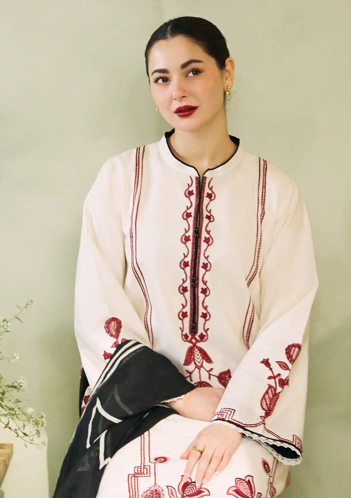 Coco By Zara Shahjahan Lawn'24 D-03A-GUL MOHAR - Mohsin Saeed Fabrics