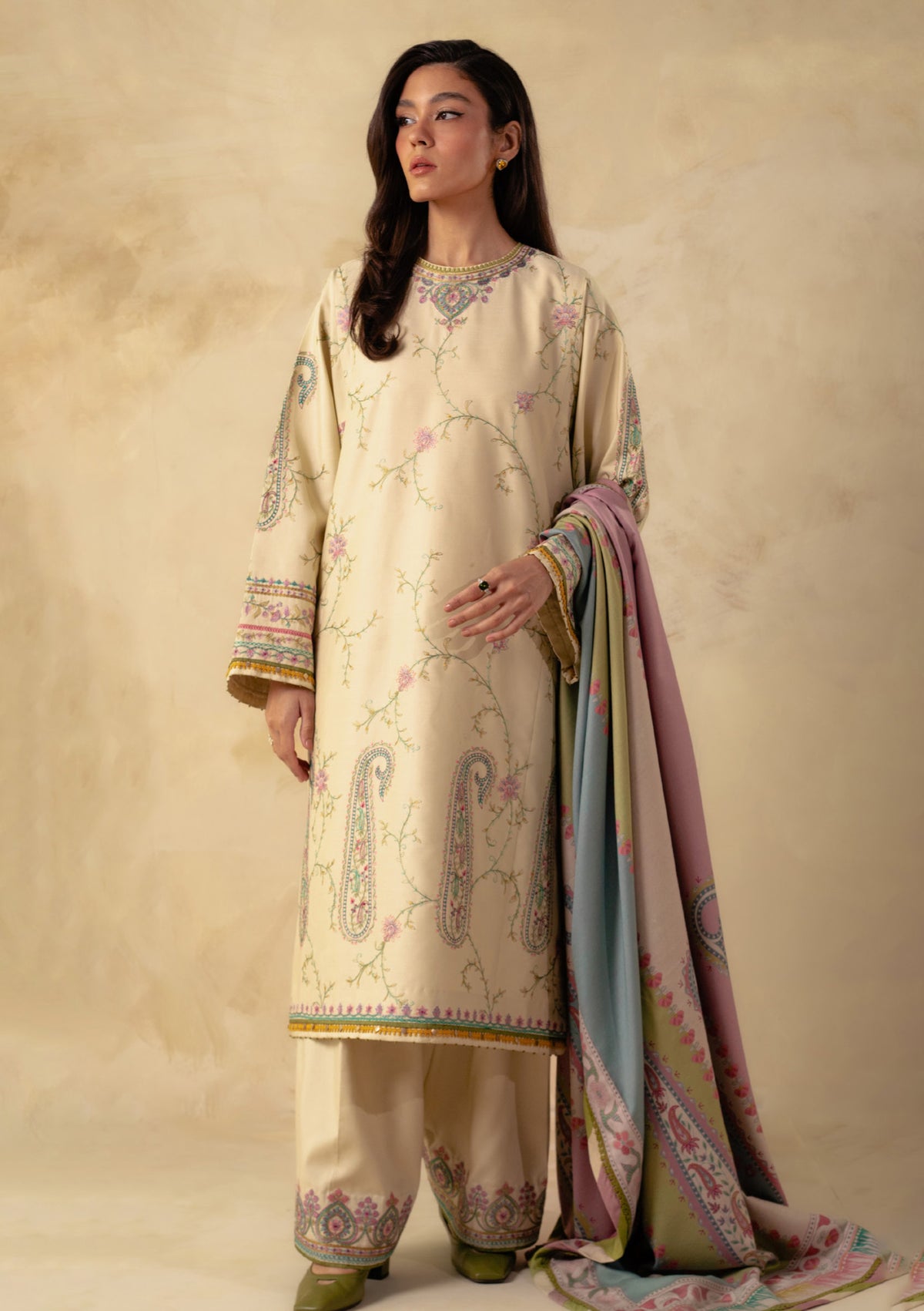 Zara Shahjahan Coco Winter'23 D-3A - Mohsin Saeed Fabrics