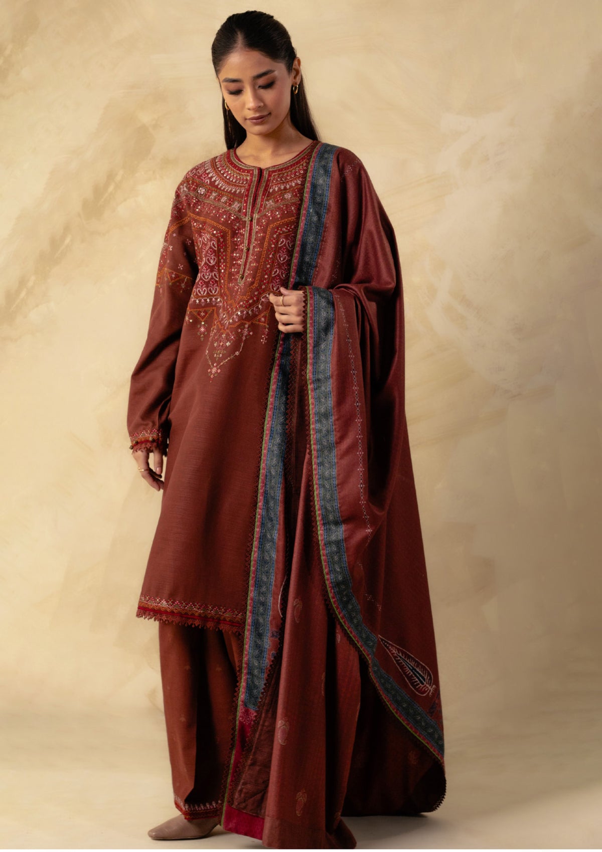Zara Shahjahan Coco Winter'23 D-8A - Mohsin Saeed Fabrics