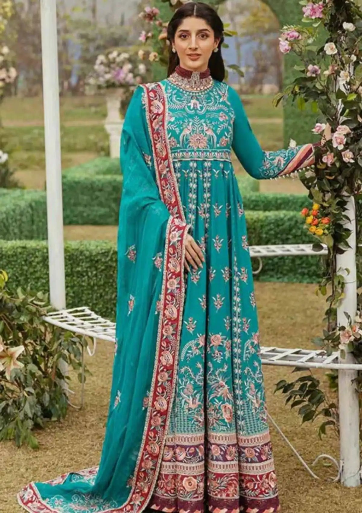 Afrozeh Garden of Eve Emb Lawn'22 D-01 NATALIA - Mohsin Saeed Fabrics
