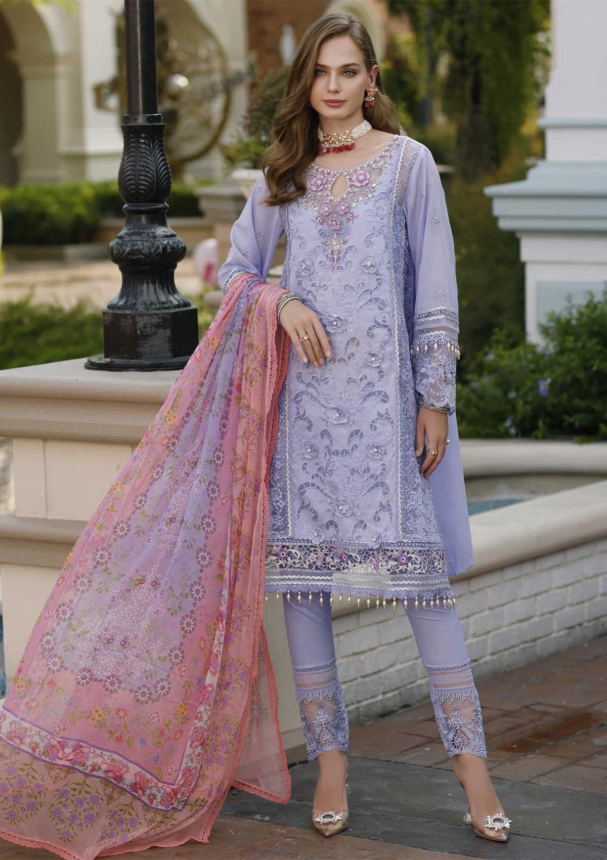 Noor by Saadia Asad Eid Schiffli Laserkari'23 D-02 - Mohsin Saeed Fabrics
