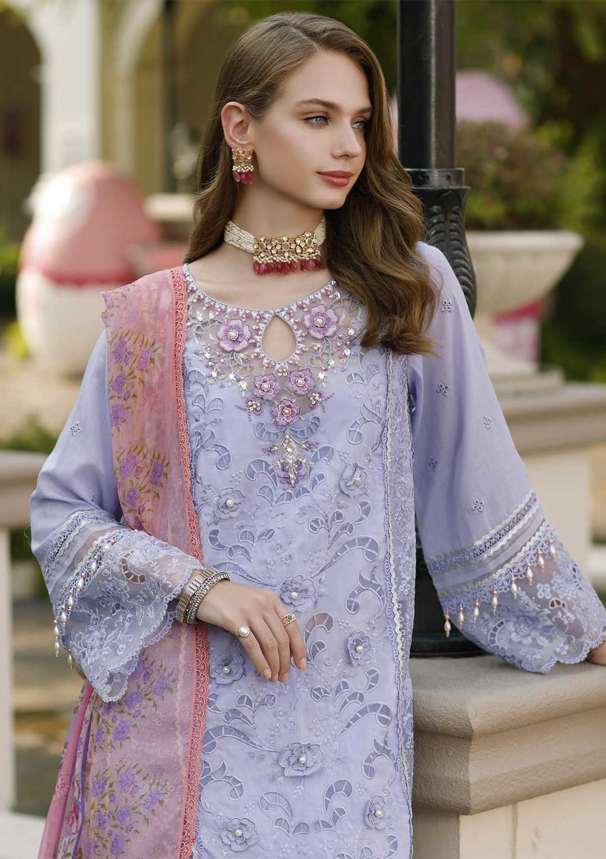 Noor by Saadia Asad Eid Schiffli Laserkari'23 D-02 - Mohsin Saeed Fabrics